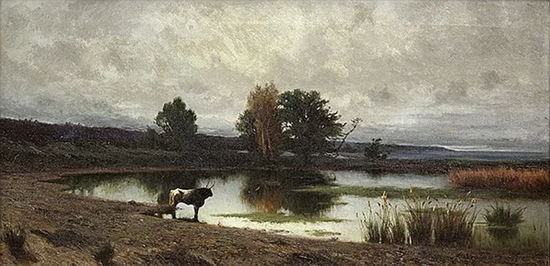 Toro nella campagna romana